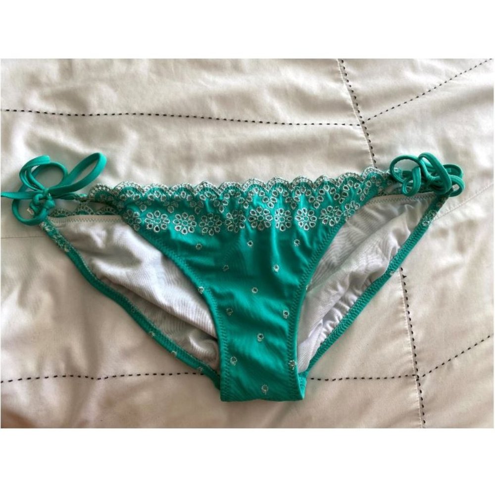 Turquoise String Bikini Bottom